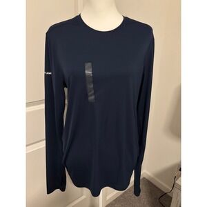 NWT DSG Men's Long Sleeve Performance Athletic Shirt Navy Blue Size S